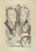 Max Beckmann. The Family (plate 11) [Die Familie (Blatt 11)] from Hell (Die Hölle). (1919)