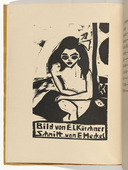 Erich Heckel. Sitzender Akt (Fränzi) [Seated Nude (Fränzi)] (plate, folio 5 verso) from KG Brücke. 1910