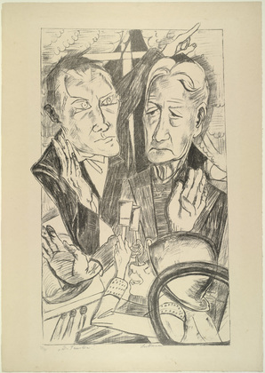 Max Beckmann. The Family (plate 11) [Die Familie (Blatt 11)] from Hell (Die Hölle). (1919)