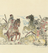 Lovis Corinth. Warrior Scene (Kriegerszene) (plate, folio 4) from Das Buch Judith (The Book of Judith). 1910
