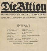 Die Aktion, vol. 2, no. 41. October 9, 1912