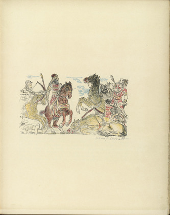 Lovis Corinth. Warrior Scene (Kriegerszene) (plate, folio 4) from Das Buch Judith (The Book of Judith). 1910