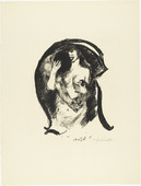 Lovis Corinth. Letter K (Buchstabe K) from the illustrated book in portfolio form The ABCs (Das ABC). (1916, published 1917)