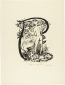 Lovis Corinth. Letter P (Buchstabe P) from the illustrated book in portfolio form The ABCs (Das ABC). (1916, published 1917)