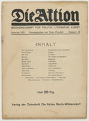 Die Aktion, vol. 2, no. 43. October 23, 1912