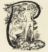 Lovis Corinth. Letter P (Buchstabe P) from the illustrated book in portfolio form The ABCs (Das ABC). (1916, published 1917)