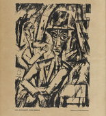 Max Burchartz. Two Men (Zwei Männer) (plate, preceding p. 225) from the periodical Das Kunstblatt, vol. 3, no. 8 (Aug 1919). 1919