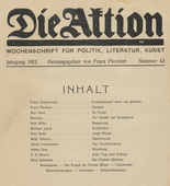 Die Aktion, vol. 2, no. 43. October 23, 1912