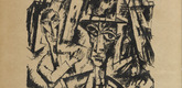 Max Burchartz. Two Men (Zwei Männer) (plate, preceding p. 225) from the periodical Das Kunstblatt, vol. 3, no. 8 (Aug 1919). 1919