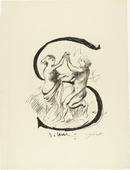 Lovis Corinth. Letter S (Buchstabe S) from the illustrated book in portfolio form The ABCs (Das ABC). (1916, published 1917)