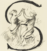 Lovis Corinth. Letter S (Buchstabe S) from the illustrated book in portfolio form The ABCs (Das ABC). (1916, published 1917)