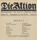 Die Aktion, vol. 2, no. 45. November 6, 1912