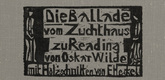 Erich Heckel. The Ballad of Reading Gaol (Die Ballade vom Zuchthaus zu Reading). 1963 (Woodcuts executed 1907)
