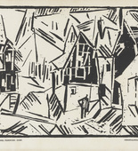 Lyonel Feininger. Village (Dorf) (plate, preceding p. 1) from the periodical Das Kunstblatt, vol. 4, no. 1 (Jan 1920). 1920  (print executed c. 1918-19)