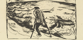 Erich Heckel. Cripple by the Ocean (Krüppel am Meer). 1916, published 1920