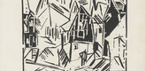 Lyonel Feininger. Village (Dorf) (plate, preceding p. 1) from the periodical Das Kunstblatt, vol. 4, no. 1 (Jan 1920). 1920  (print executed c. 1918-19)