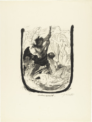 Lovis Corinth. Letter U (Buchstabe U) from the illustrated book in portfolio form The ABCs (Das ABC). (1916, published 1917)