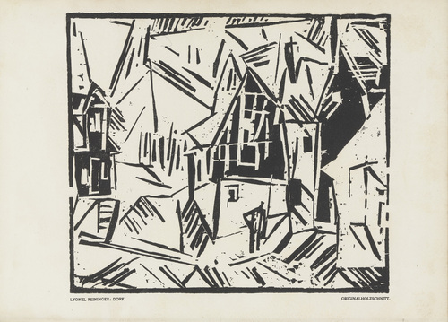 Lyonel Feininger. Village (Dorf) (plate, preceding p. 1) from the periodical Das Kunstblatt, vol. 4, no. 1 (Jan 1920). 1920  (print executed c. 1918-19)