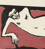 Erich Heckel. Fränzi Reclining (Fränzi liegend). 1910