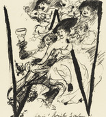 Lovis Corinth. Letter W (Buchstabe W) from the illustrated book in portfolio form The ABCs (Das ABC). (1916, published 1917)
