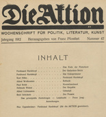 Die Aktion, vol. 2, no. 47. November 20, 1912