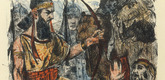 Lovis Corinth. Achior before Holofernes (Achior vor Holofernes) (plate, folio 8) from Das Buch Judith (The Book of Judith). 1910