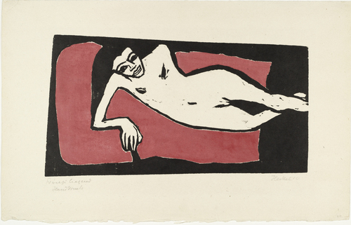 Erich Heckel. Fränzi Reclining (Fränzi liegend). 1910