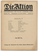 Die Aktion, vol. 2, no. 48. November 27, 1912
