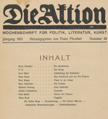 Die Aktion, vol. 2, no. 48. November 27, 1912