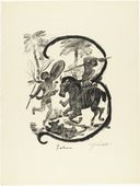 Lovis Corinth. Letter Z (Buchstabe Z) from the illustrated book in portfolio form The ABCs (Das ABC). (1916, published 1917)