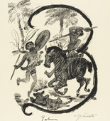 Lovis Corinth. Letter Z (Buchstabe Z) from the illustrated book in portfolio form The ABCs (Das ABC). (1916, published 1917)
