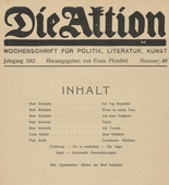 Die Aktion, vol. 2, no. 49. December 4, 1912