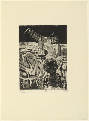 Otto Dix. Nocturnal Encounter with a Lunatic (Nächtliche Begegnung mit einem Irrsinnigen) from The War (Der Krieg). (1924)