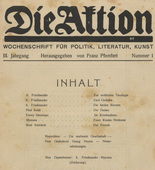 Die Aktion, vol. 3, no. 1. January 1, 1913