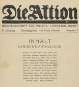 Die Aktion, vol. 3, no. 2. January 8, 1913