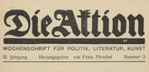 Die Aktion, vol. 3, no. 2. January 8, 1913