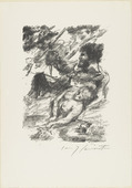 Lovis Corinth. Heading for Act 3 (Kopfstück Zum 3. Akt) from The Robbers (Die Räuber). (1923)