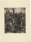 Otto Dix. The Ruins of Langemarck (Die Trümmer von Langemarck) from The War (Der Krieg). (1924)