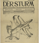 Franz Marc. Cats (Katzen) (in-text plate, title page) from the periodical Der Sturm. Wochenschrift für Kultur und Künste, vol. 5, no. 1 (Apr 1914). 1914