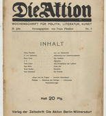 Die Aktion, vol. 3, no. 3. January 15, 1913