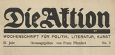 Die Aktion, vol. 3, no. 3. January 15, 1913
