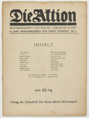 Die Aktion, vol. 3, no. 4. January 22, 1913