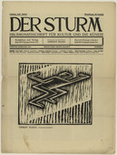Othon Coubine (or Otakar Kubin). Cubist Male Figure (Kubistische Männerfigur) (in-text plate, title page) from the periodical Der Sturm. Wochenschrift für Kultur und Künste, vol. 5, no. 3 (May 1914). 1914