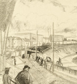 Rudolf Grossmann. Velodrome (Radrennbahn) for the portfolio Around Berlin (Um Berlin). (1912)