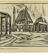Vlastislav Hofman. Project of a Cemetary Near Prague (Projekt eines Friedhofs bei Prag) (plate, p. 21) from the periodical Der Sturm. Wochenschrift für Kultur und Künste, vol. 5, no. 3 (May 1914). 1914