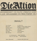 Die Aktion, vol. 3, no. 6. February 5, 1913