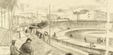 Rudolf Grossmann. Velodrome (Radrennbahn) for the portfolio Around Berlin (Um Berlin). (1912)