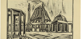 Vlastislav Hofman. Project of a Cemetary Near Prague (Projekt eines Friedhofs bei Prag) (plate, p. 21) from the periodical Der Sturm. Wochenschrift für Kultur und Künste, vol. 5, no. 3 (May 1914). 1914