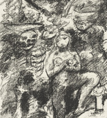 Lovis Corinth. Heading for Act 5: Franz and Daniel (Kopfstück zum 5. Akt: Franz und Daniel) from The Robbers (Die Räuber). (1923)