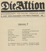 Die Aktion, vol. 3, no. 7. February 12, 1913